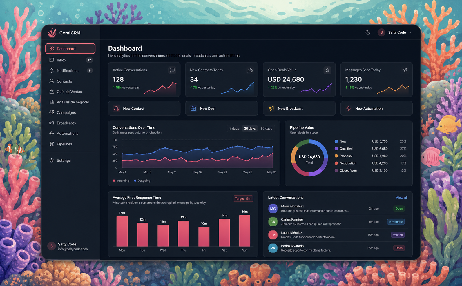 Coral CRM preview